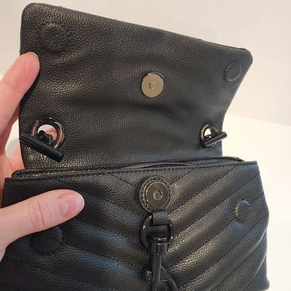 Rebecca Minkoff Black Chevron Crossbody Bag - Picture 5 of 11